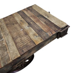 Industrial Reclaimed Timber Factory Cart Coffee Table by KARE