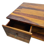 Handcrafted Sheesham Wood Coffee Table with Storage