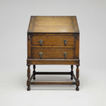 Vintage Charm Oak Bureau Slant-Front Writing Desk