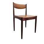 Classic Danish-Style Cognac Faux Leather Chair