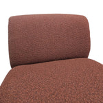 Sculptural Mauve Bouclé Wave Lounge Chair