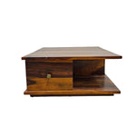 Handcrafted Sheesham Wood Coffee Table with Storage