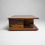 Handcrafted Sheesham Wood Coffee Table with Storage