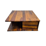 Handcrafted Sheesham Wood Coffee Table with Storage