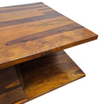 Handcrafted Sheesham Wood Coffee Table with Storage