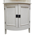 Provincial Charm Two-Tone Curved Corner Cabinet