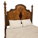 Grand Art Deco Four-Poster Bed with Sunburst Veneers