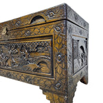 Stately Chinese Hand Carved Camphor Wood Storage Trunk