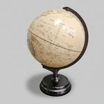 Vintage Style Cream Desktop Globe with Bronzed Meridian and Base