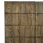 Marina Home Industrial Style Reclaimed Wood and Brass Bar Cabinet