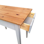 Two-Tone Minimalist Work Desk with Storage Drawer