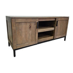 Crate & Barrel Wyatt Grey Mango Wood Media Console