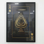 Ace of Spades Graphic Print Framed Wall Artwork