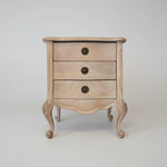 French Provincial Hand-Carved Bedside Chest