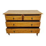 Timeless Honey-Toned Tiger Maple Chest of Drawers