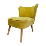 Mid-Century Modern Mustard Velvet Accent Chair