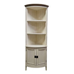 Provincial Charm Two-Tone Curved Corner Cabinet