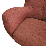 Article Mod Mid-Century Rust Brown Fabric Lounge Armchair