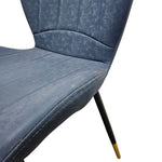Patrol Blue Velvet Channel Tufted Accent Dining Chair