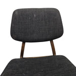 Sleek Scandi-Style Charcoal Fabric Dining Chair