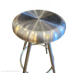 Striking Space Age Chrome Swivel Seat Bar Stool