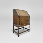 Vintage Charm Oak Bureau Slant-Front Writing Desk