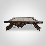 Hand-Carved Antique Style Low Profile Coffee Table