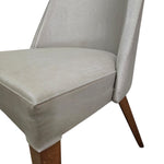 Mid-Century Modern Upholstered Dining Chair with Tapered Wooden Legs