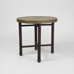 20th Century Ornate Brass Side Table with Fluted Pedestal Legs