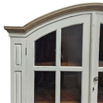 Rustic French Provincial White Display Cabinet
