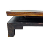 Zen Two-Tier Square Coffee Table with Slate Inlay