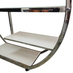 Art Deco Chrome and Glass Circular Display Shelf