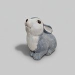 Rustic Hand-Cast Concrete Bunny Rabbit Garden Figurine