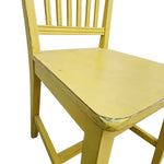 Italian Mid-Century Style Canary Yellow Slatted Wooden Dining Chair