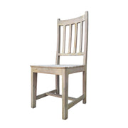 Rustic Whitewashed Wooden Dining Chair