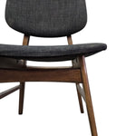 Sleek Scandi-Style Charcoal Fabric Dining Chair
