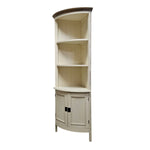 Provincial Charm Two-Tone Curved Corner Cabinet