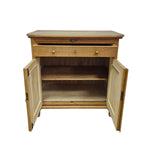 Antique-Inspired Oak Storage Cabinet with Reeded Accents