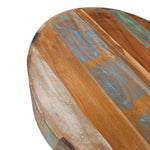 Rustic Reclaimed Timber Drum Coffee Table with Iron Hairpin Legs