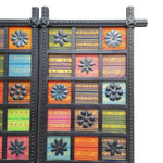 Marina Home Handcrafted Artisanal Wall Panel with Floral Iron Accents
