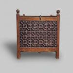 Heritage Solid Wood Carved Jali Storage Trunk Chest