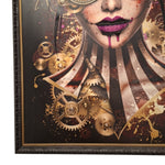 Sarah Bordia Signed Authenticated Steampunk Chanel Inspired Framed Wall Art