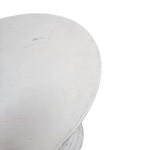 Curved Pedestal White Round Accent Table