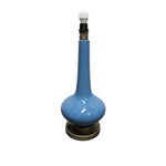 Mid-Century Style Atlantic Blue Glazed Ceramic Bottle Table Lamp
