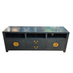Midnight Azure Oriental Style Media Console