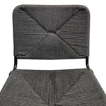 Marina Home Mid-Century Style Black Paper Cord Flair Stiletto Accent Dining Chair