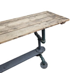 Reclaimed Industrial Pipeline Console Table