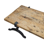 Rustic Industrial Reclaimed Wood Coffee Table with Cast Iron Legs