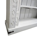 Heritage Carved Solid Wood Whitewashed Tall Bookcase