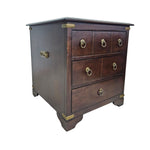 Vintage-Inspired Campaign Style Solid Wood Nightstand